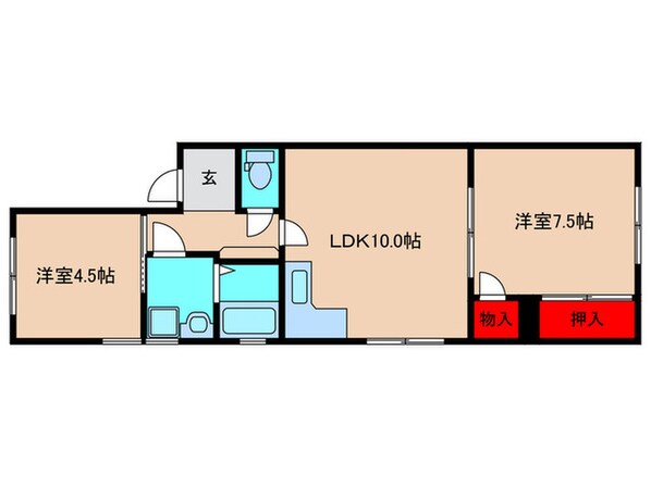 ラヴィ如意谷の物件間取画像